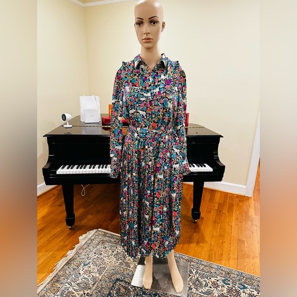 NWT Spring Summer Minimalist Retro J. Crew Animal Floral Print Dress - Picture 7 of 17